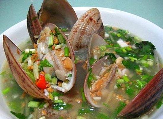 Canh ngao rau cần