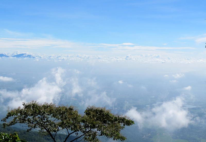 Ảnh mây bồng bềnh trên đỉnh núi Ba Vì